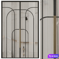 Entrance door set23 3D Model Vray, Corona