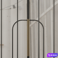 Entrance door set23 3D Model Vray, Corona
