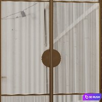 Entrance door set24 3D Model Vray, Corona