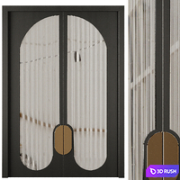 Entrance door set25 3D Model Vray, Corona