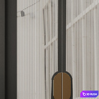 Entrance door set25 3D Model Vray, Corona