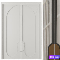Entrance door set25 3D Model Vray, Corona