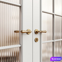 Paris Volhovec double door - interior door 231 3D Model Vray, Corona