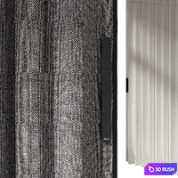 Dooor folding textile doors 3D Model Corona