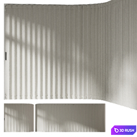Dooor folding textile doors 3D Model Corona