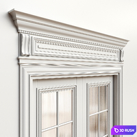 Antique volhovec double door - interior door 235 3D Model Vray, Corona