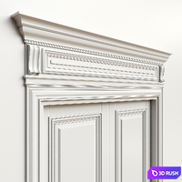 Antique volhovec double door - interior door 236 3D Model Vray, Corona