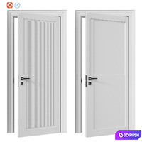 Deco Dorian doors part 2 3D Model Vray, Corona