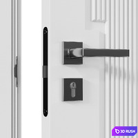 Deco Dorian doors part 2 3D Model Vray, Corona