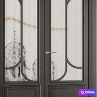 Entrance door set32 3D Model Vray, Corona