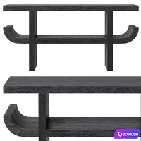CB2  black acacia console Pagoda 3D Model Vray, Corona