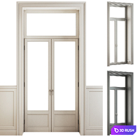 Classical Window/Door 3D Model Vray, Corona