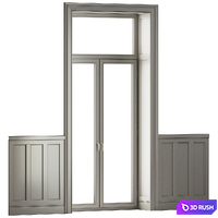 Classical Window/Door 3D Model Vray, Corona