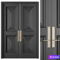 Entrance door set45 3D Model Vray, Corona