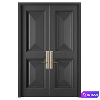 Entrance door set45 3D Model Vray, Corona