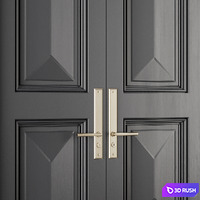 Entrance door set45 3D Model Vray, Corona