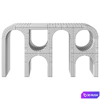 Bloomstone Console Table By Richmond Interiors 3D Model Corona