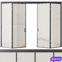 Entrance door set58 3D Model Vray, Corona