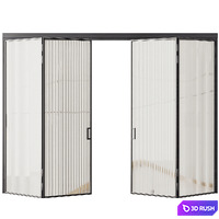 Entrance door set58 3D Model Vray, Corona