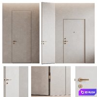 Concealed door 04 3D Model Vray, Corona