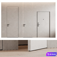 Concealed door 04 3D Model Vray, Corona