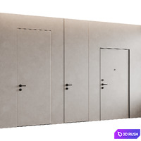Concealed door 04 3D Model Vray, Corona