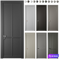 Interior door SOFTFORM with smooth coplanar platband "Volkhovets" 3D Model Corona