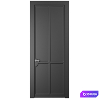 Interior door SOFTFORM with smooth coplanar platband "Volkhovets" 3D Model Corona