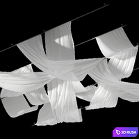 Ceiling Drapery - Second Light 3D Model Vray, Corona