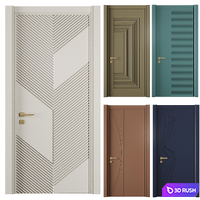 Entrance door set66 3D Model Vray, Corona