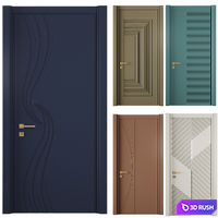 Entrance door set66 3D Model Vray, Corona