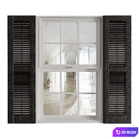 Louvered Shutters 3D Model Corona