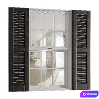 Louvered Shutters 3D Model Corona