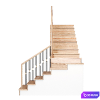 Modern staircase 26 3D Model Vray, Corona
