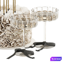 Decorative set with cake 011 KM 3D Model Corona