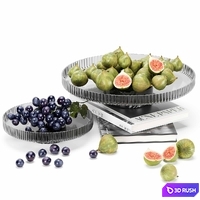 Fruit set fige grape 3D Model Corona