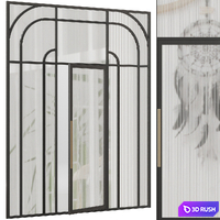 Entrance door set84 3D Model Vray, Corona