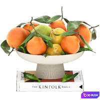 Bowl of lemon mandarin and orange 3D Model Vray, Corona