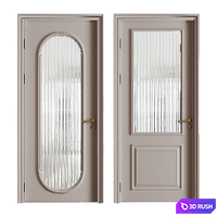 Glass Door 21 3D Model Corona