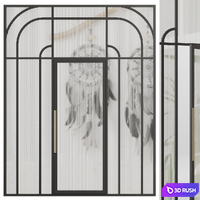 Entrance door set84 3D Model Vray, Corona