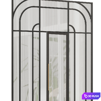 Entrance door set84 3D Model Vray, Corona