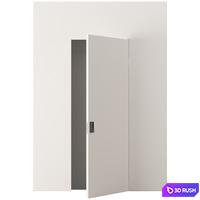 Concealed door 3D Model Vray, Corona