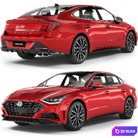Hyundai Sonata 2021 3D Model Vray