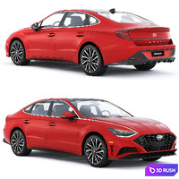 Hyundai Sonata 2021 3D Model Vray