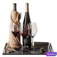 Wine with chocolate set/1 3D Model Corona