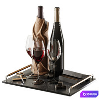 Wine with chocolate set/1 3D Model Corona