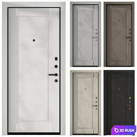 Guardian entrance door with Prime decorative panel 3D Model Vray, Corona