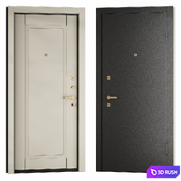 Guardian entrance door with Prime decorative panel 3D Model Vray, Corona