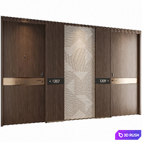 Modern Hotel Door 006 3D Model Vray, Corona