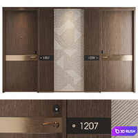 Modern Hotel Door 006 3D Model Vray, Corona